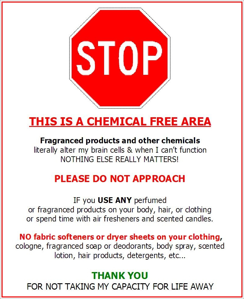 Fragrance-Free Door Signs | Seriously &amp;quot;Sensitive&amp;quot; To Pollution regarding Free Printable Fragrance Free Signs