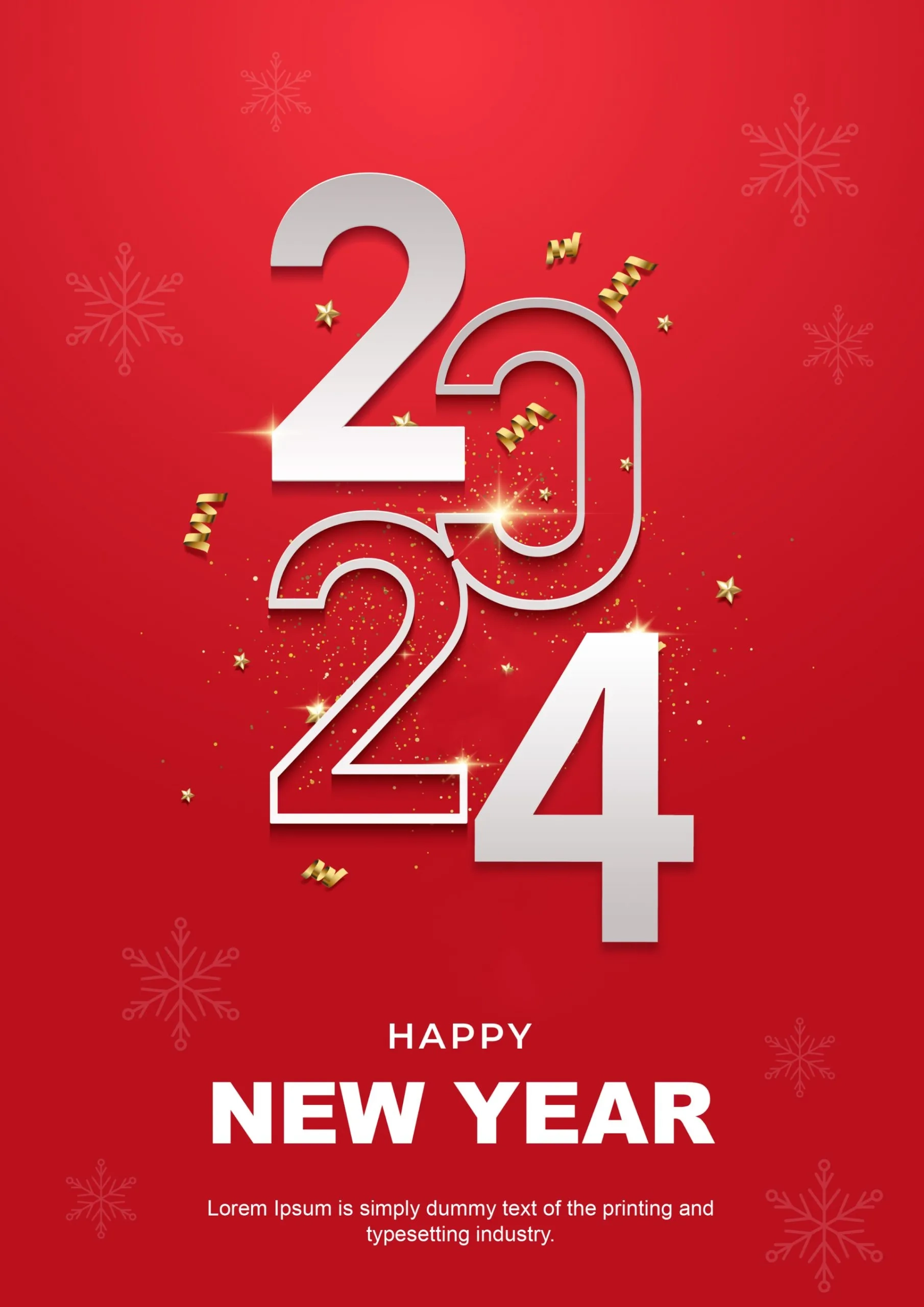 Free 2024 Happy New Year Cards, Posters And Templates |Updf in Free Printable Happy New Year Cards