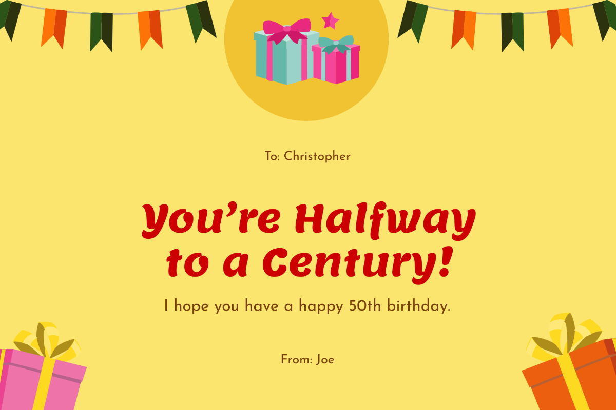 Free 50Th Birthday Card Templates &amp;amp; Examples - Edit Online regarding Free Printable 50Th Birthday Cards Funny