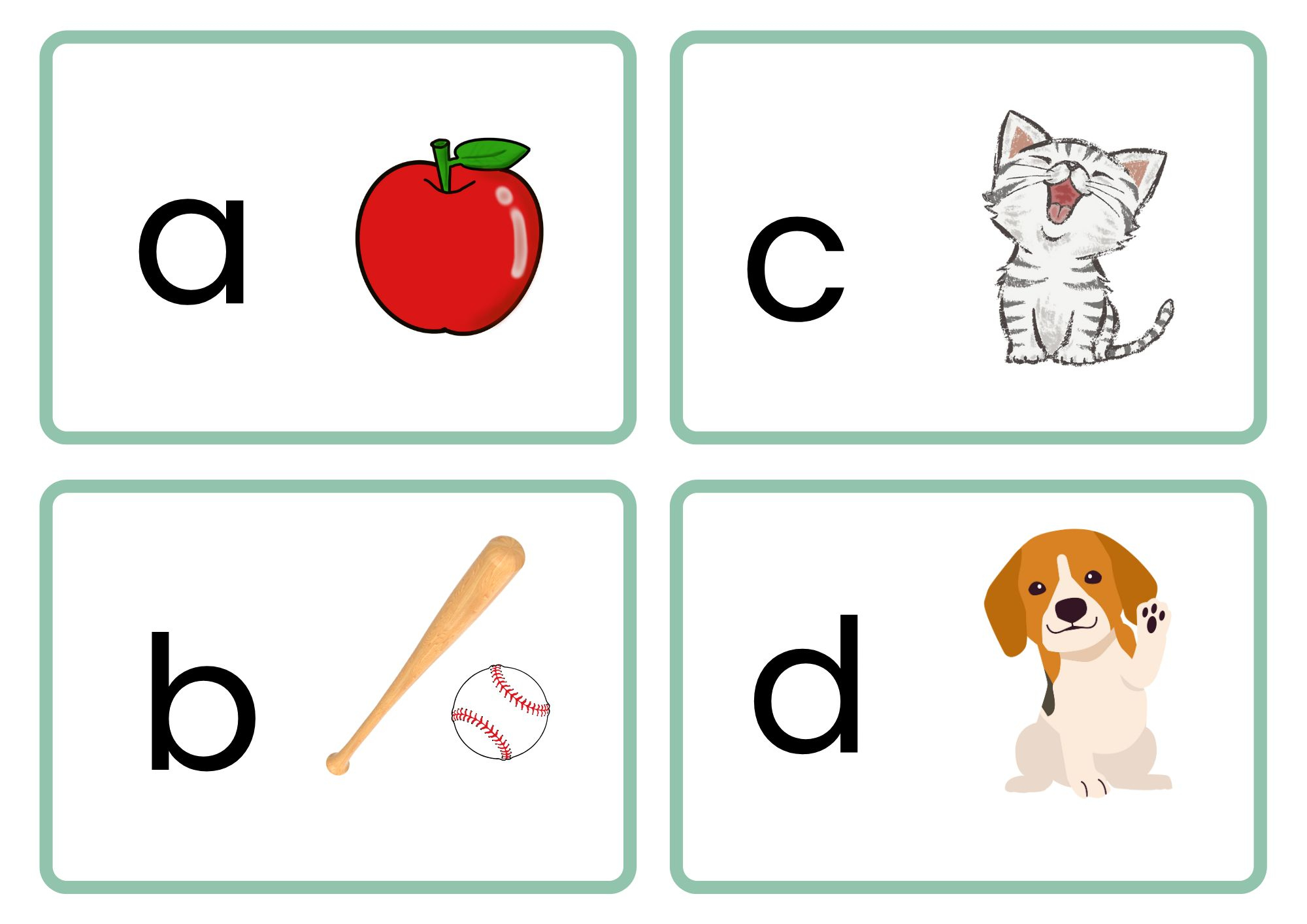 Free Alphabet Flashcards Printable - Abc Names And Sounds pertaining to Free Printable Phonics Flashcards With Pictures