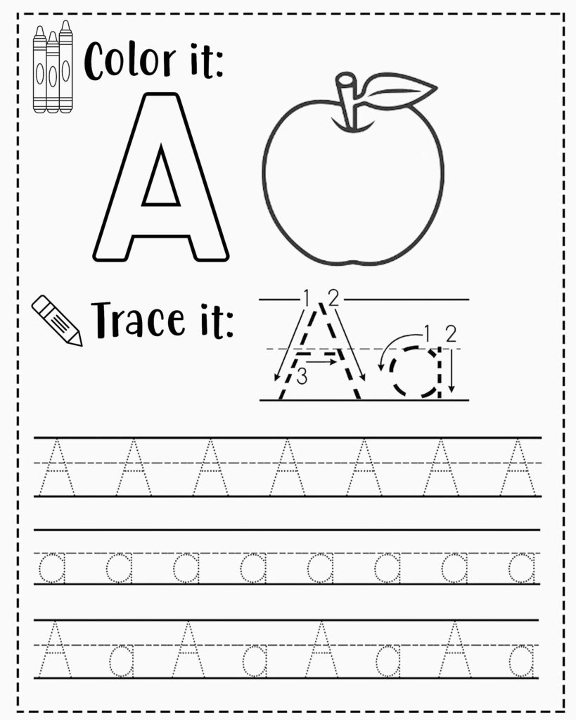 Free Alphabet Tracing Worksheets For Preschoolers in Free Printable Letter Tracing Sheets