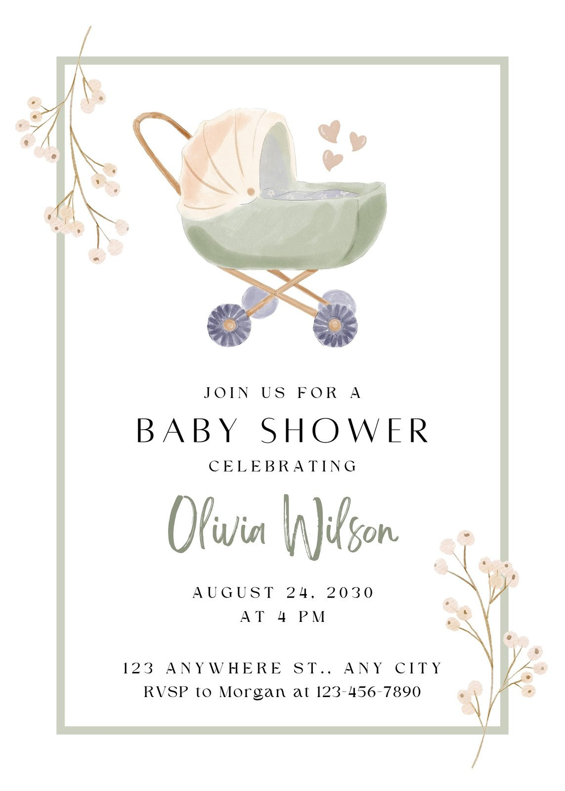 Free And Customizable Baby Shower Templates for Free Printable Baby Shower Invitation Maker