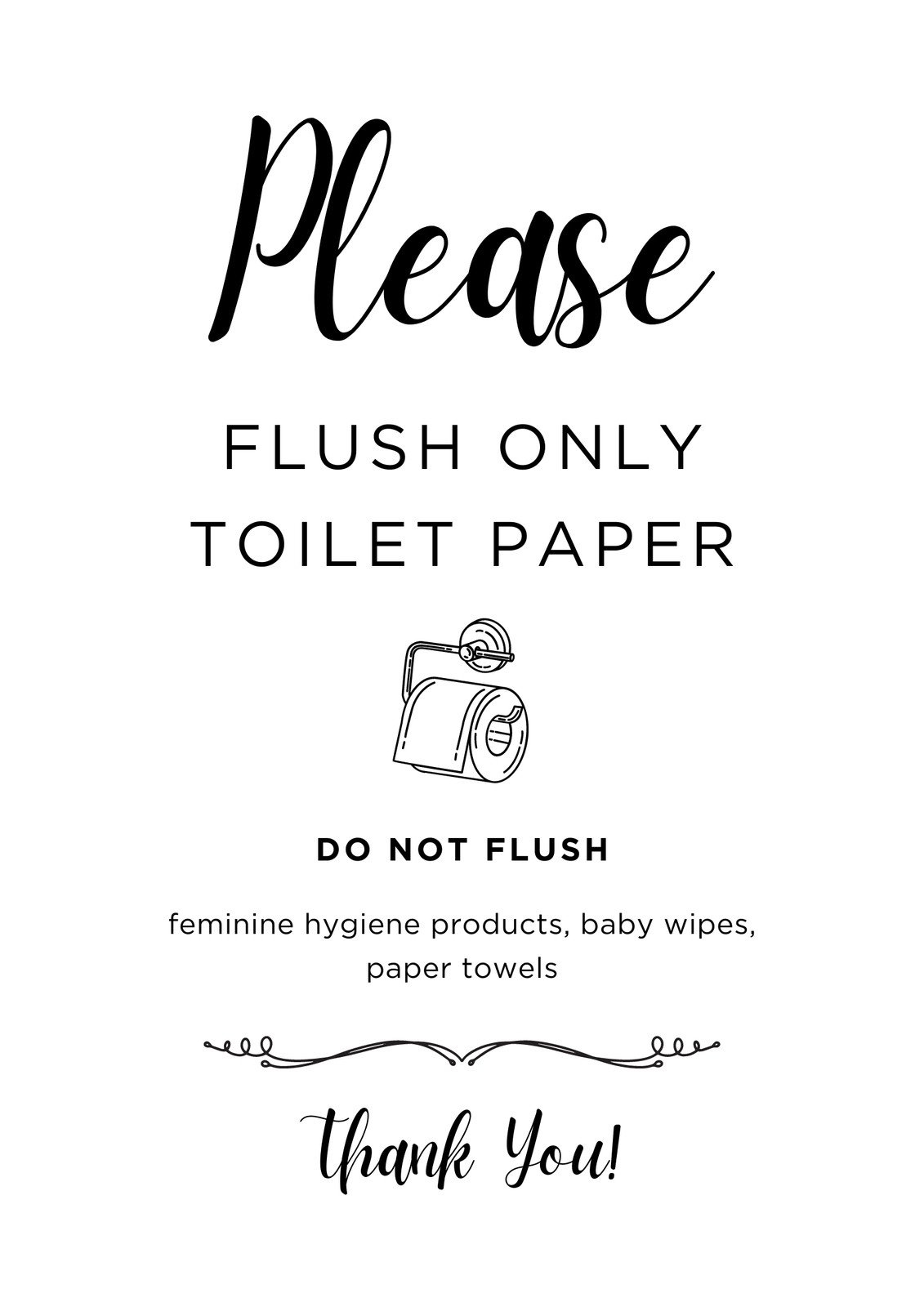 Free And Customizable Bathroom Templates throughout Free Printable Do Not Flush Signs