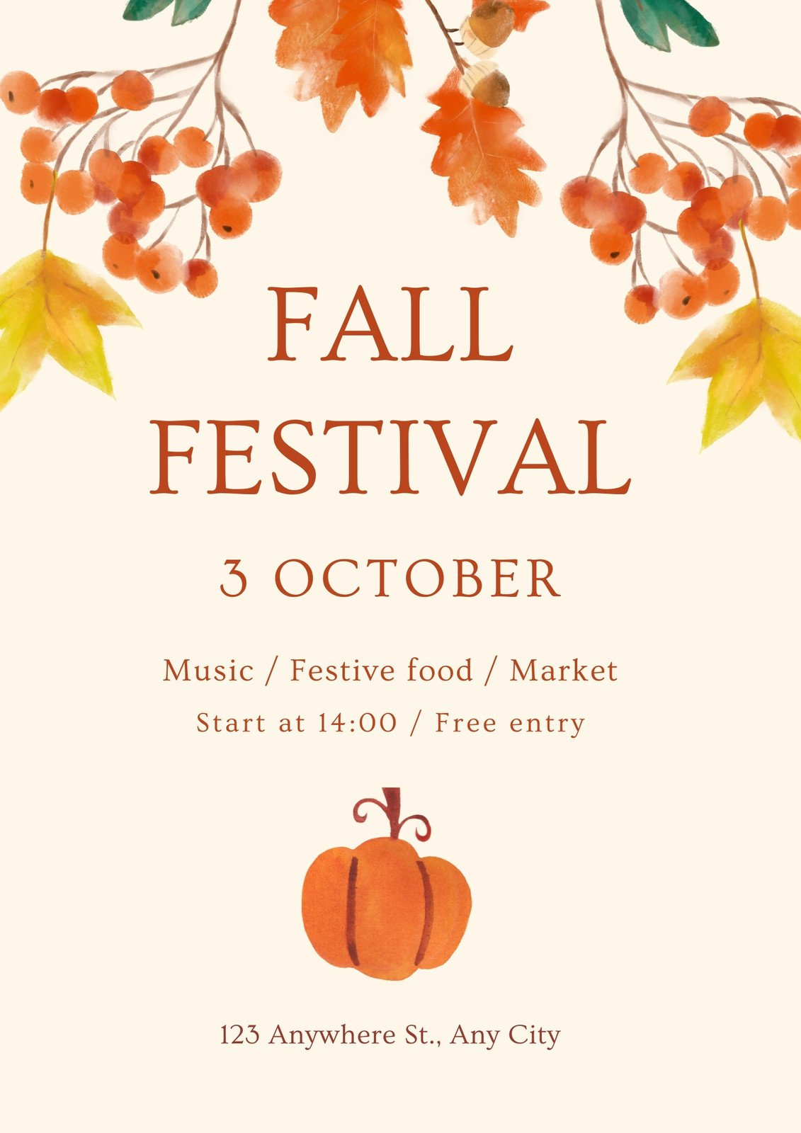 Free And Customizable Fall Templates throughout Free Printable Fall Flyer Templates