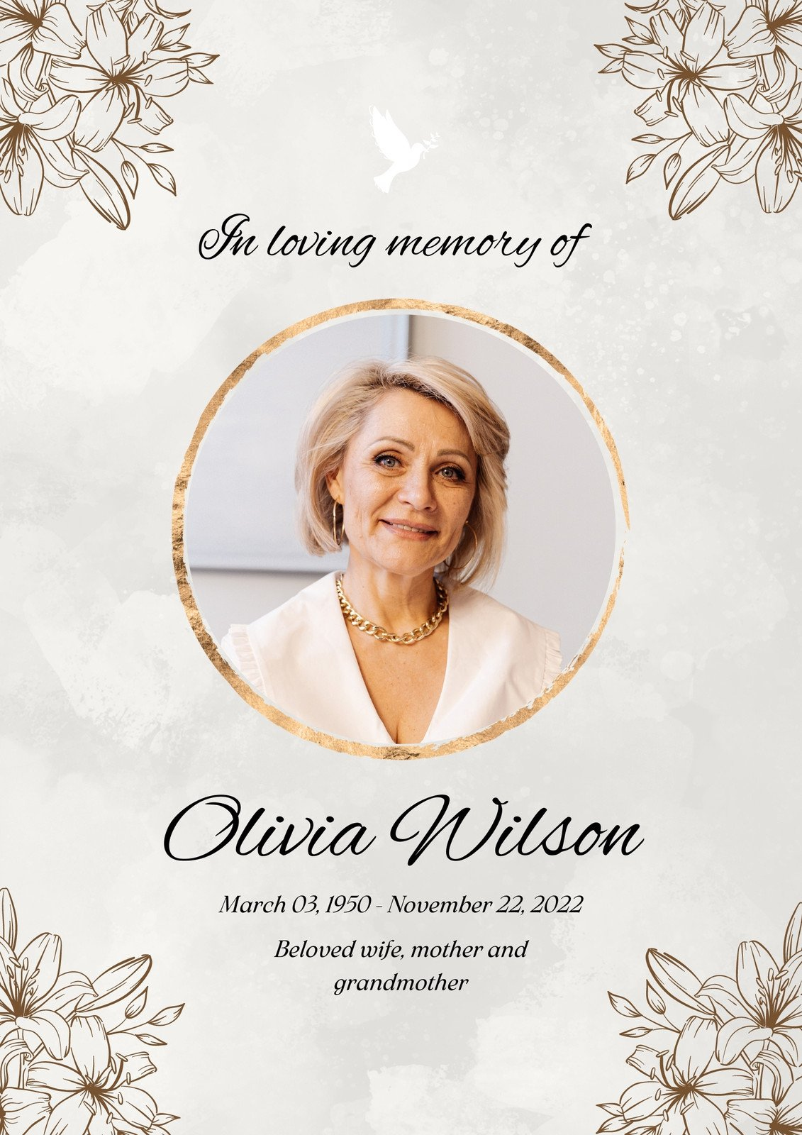 Free And Customizable Obituary Templates regarding Free Printable Obituary