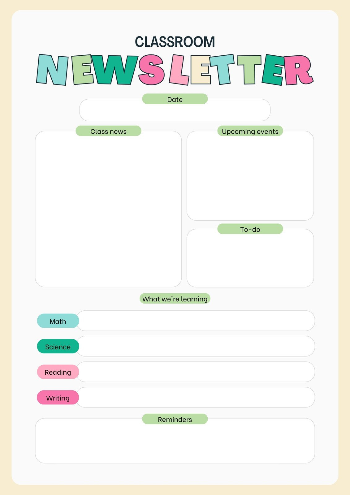 Free And Customizable Professional Newsletter Templates | Canva intended for Free Printable Newsletter Templates