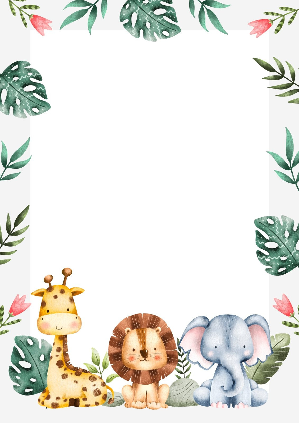 Free And Customizable Safari Templates regarding Jungle Theme Birthday Invitations Free Printable