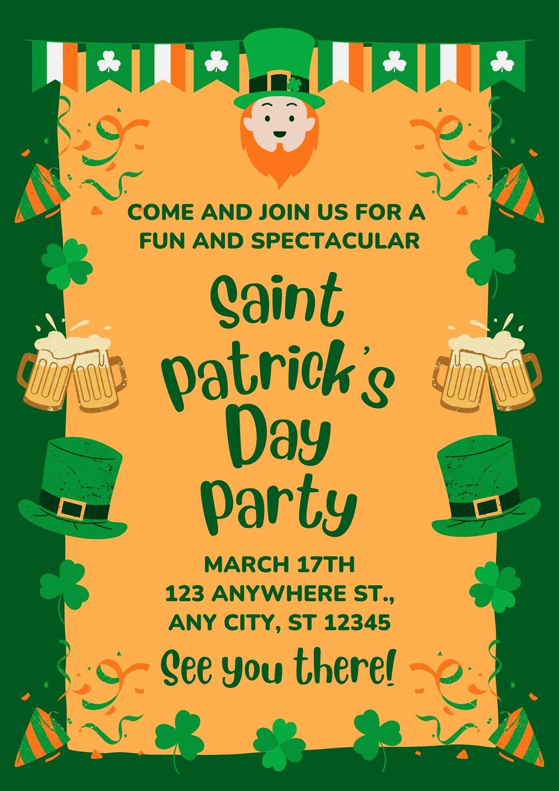 Free And Customizable St Patricks Templates in Free St Patrick&amp;amp;#039;s Day Printables