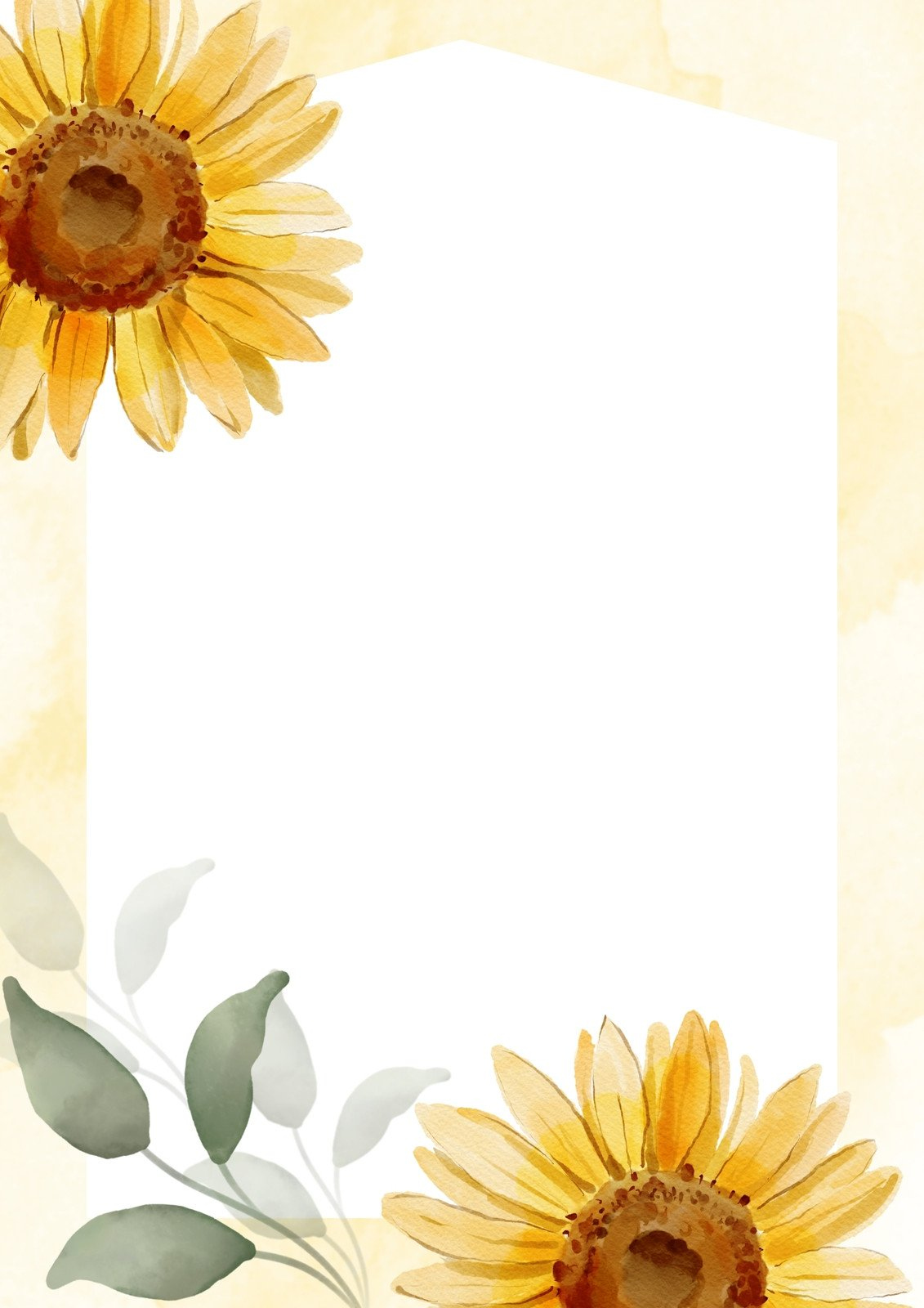 Free And Customizable Sunflower Templates throughout Free Printable Sunflower Stationery