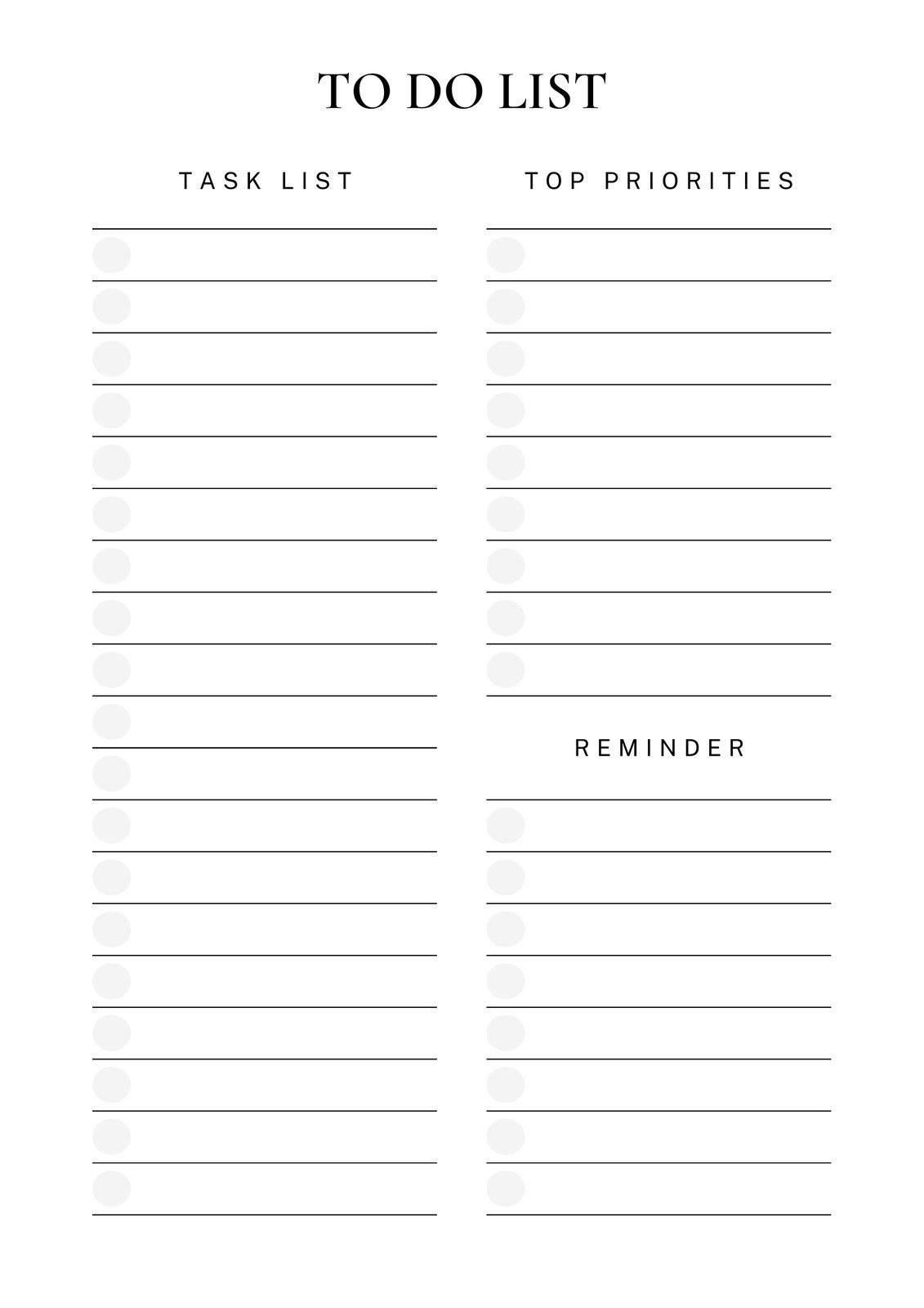 Free And Customizable To Do List Templates pertaining to Free Printable Task Organizer