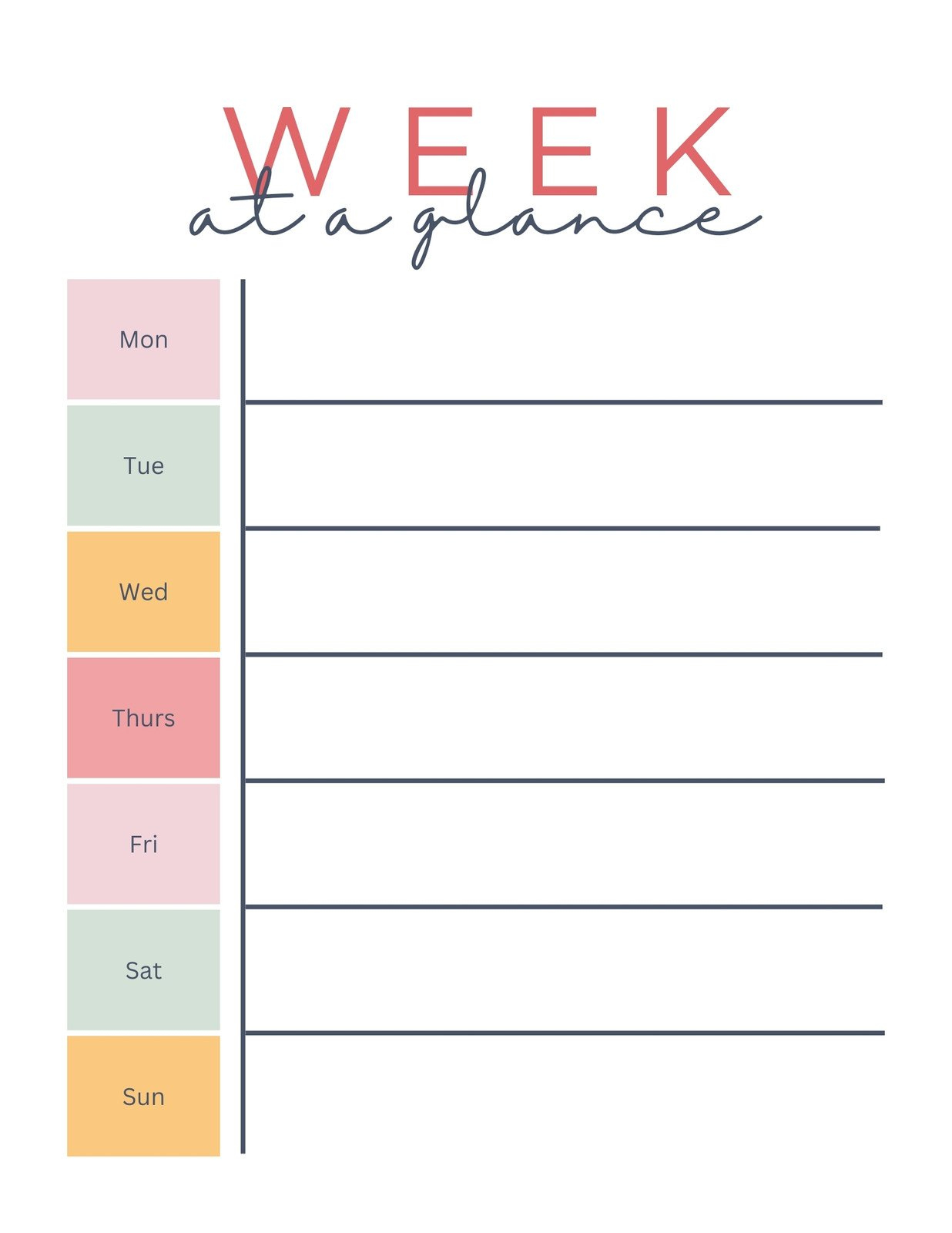 Free And Customizable Weekly Planner Templates | Canva for Free Printable Weekly Planner