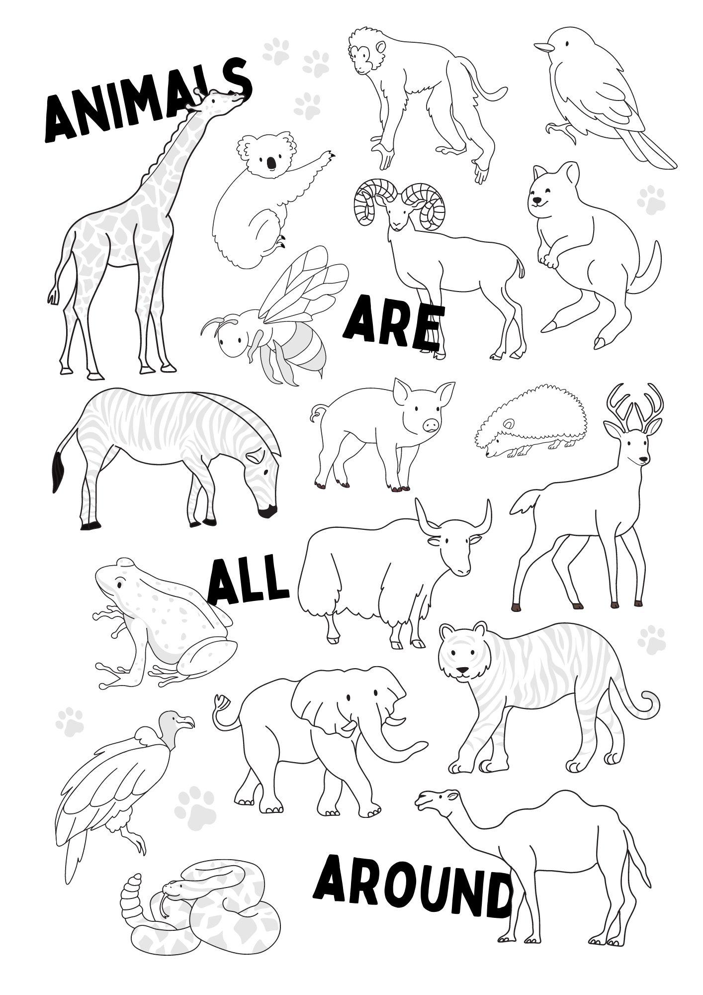 Free Animals Coloring Pages: Printable with Free Printable Animal Coloring Pages