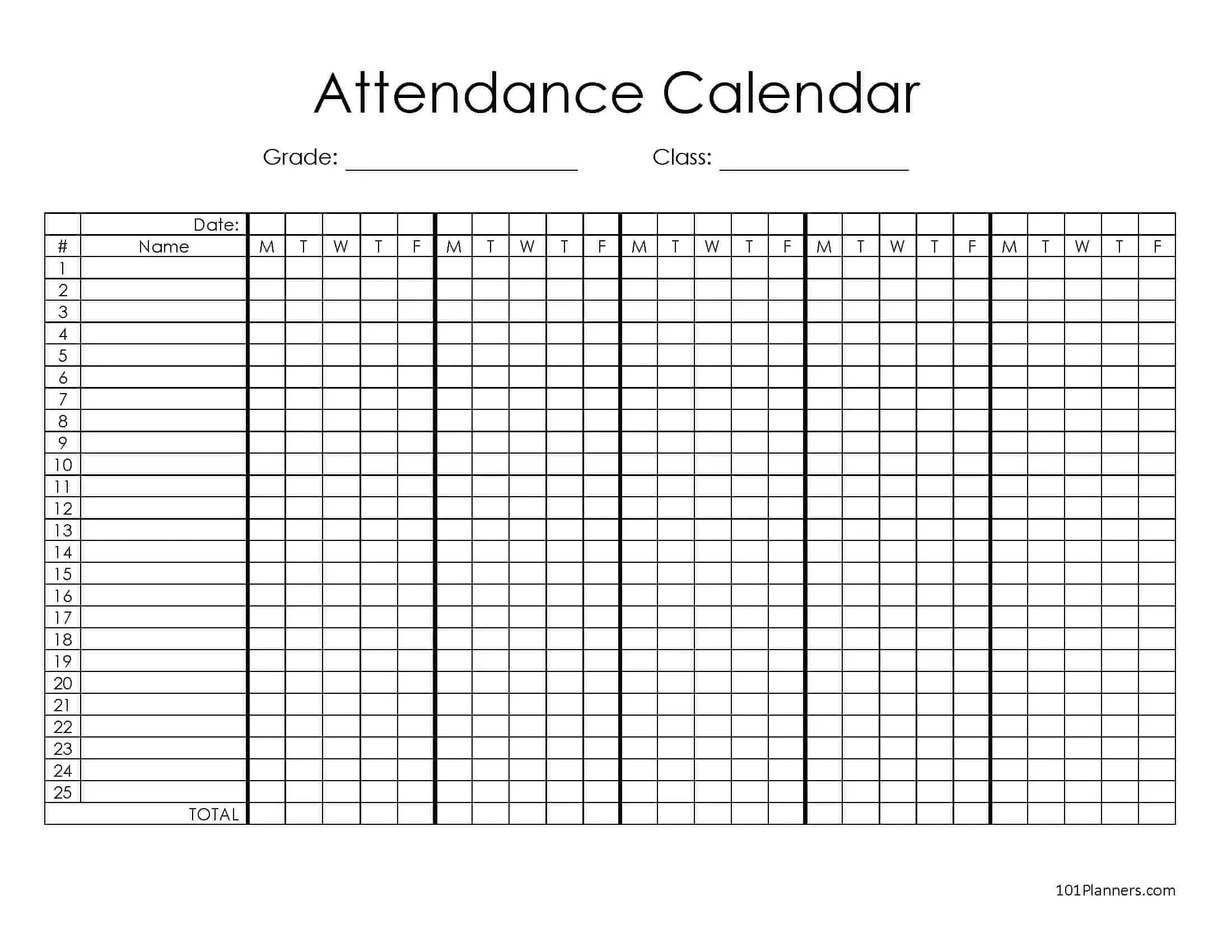 Free Attendance Sheet Template | Word, Pdf, Excel &amp;amp; Image throughout Free Printable Attendance Sheet