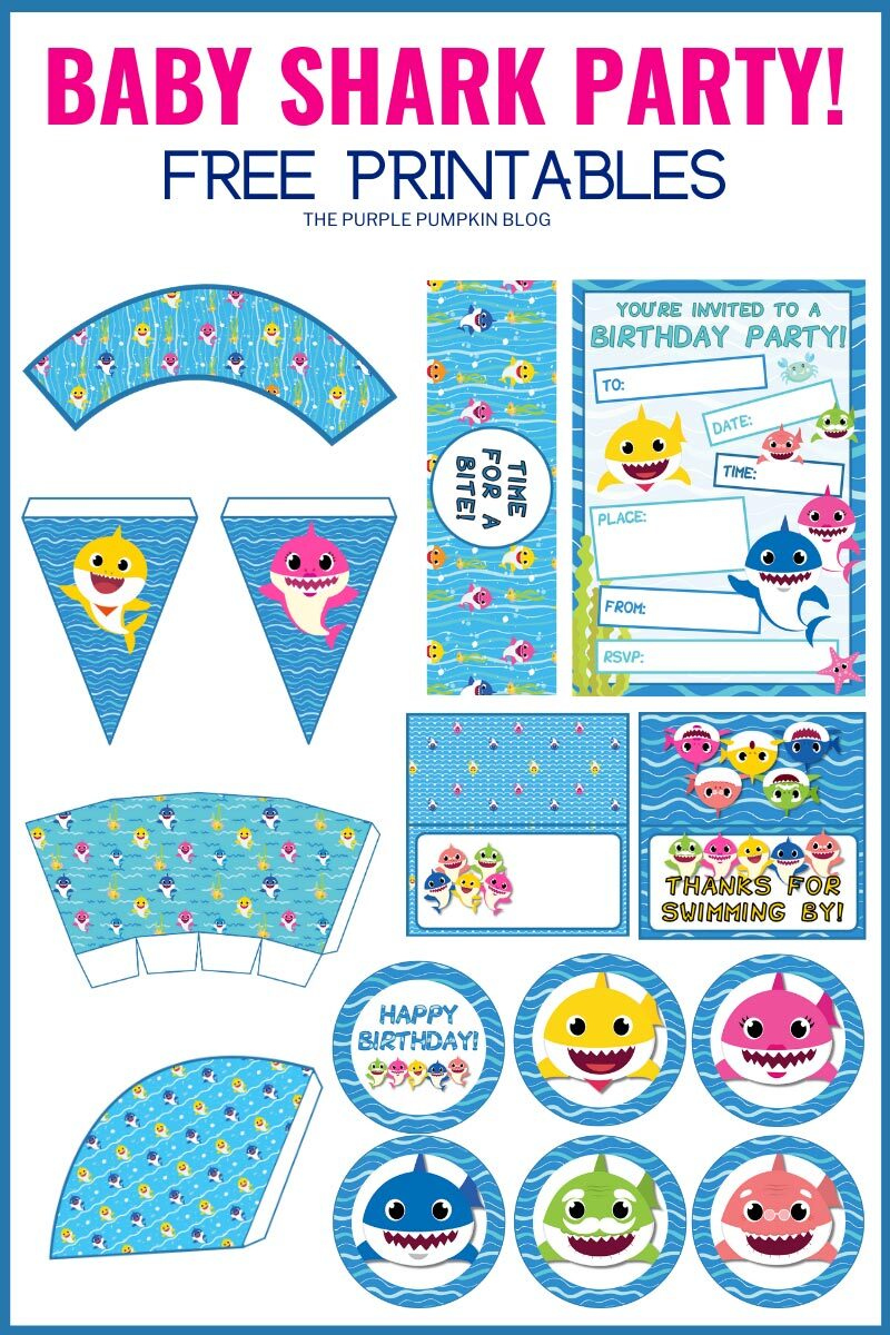 Free Baby Shark Party Printables!: Baby Shark Printables within Free Baby Shark Printables