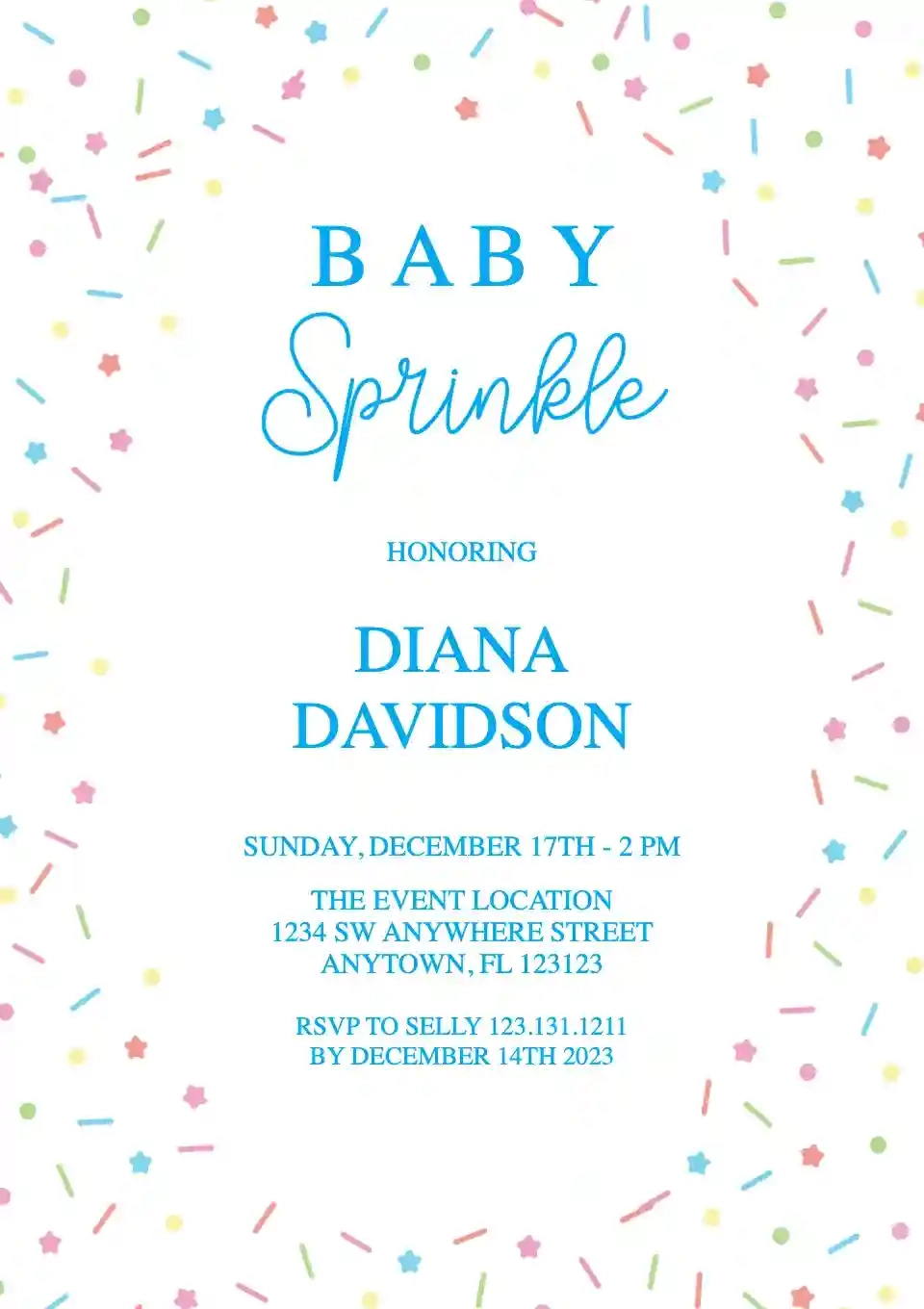 Free Baby Sprinkle Invitation Templates | Invitanku with regard to Free Printable Baby Sprinkle Invitations