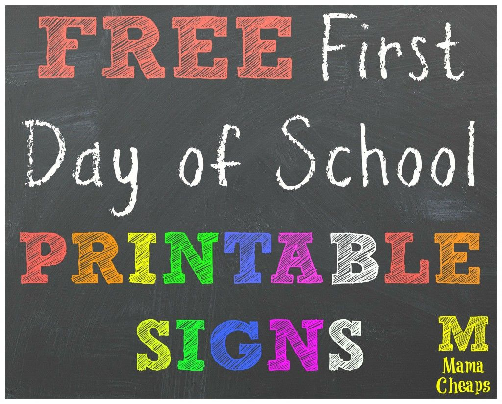 Free Back To School Printable Chalkboard Signs For First Day Of intended for Free Printable First Day of School Chalkboard Signs