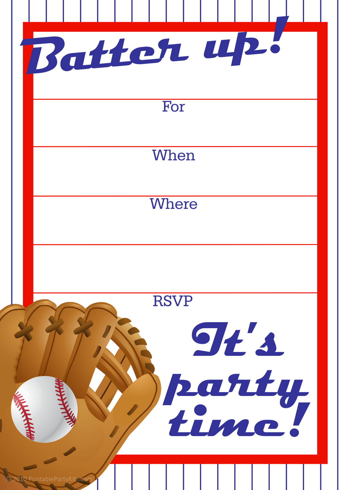 Free Baseball Birthday Invitation Artwork | Baseball Birthday with Free Printable Baseball Ticket Birthday Invitations