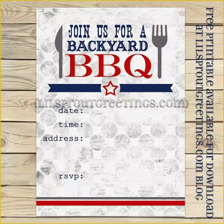 Free Bbq Invitation Templates Printable intended for Free Printable Cookout Invitations