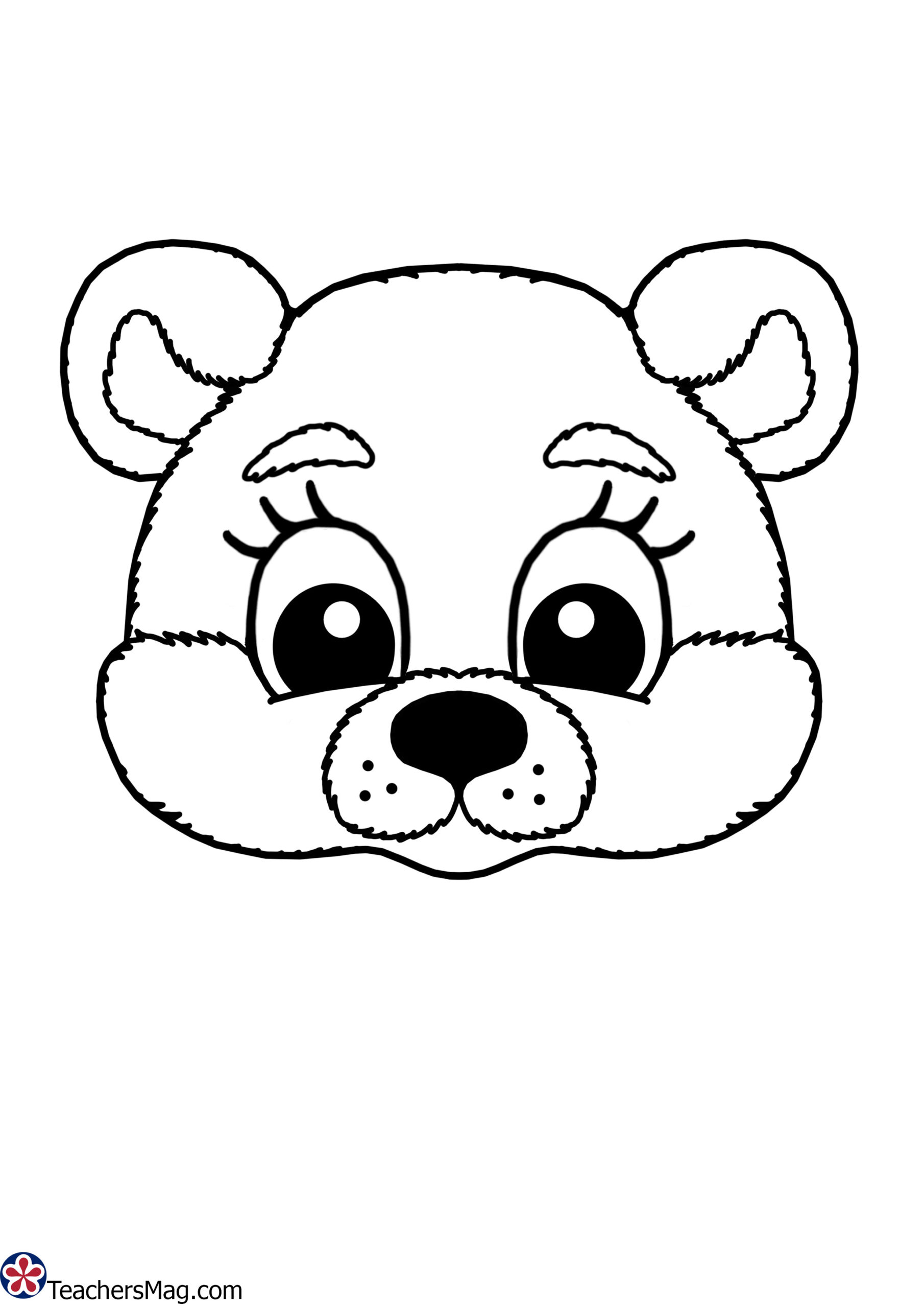 Free Bear Mask Printable. Teachersmag inside Free Printable Bear Mask