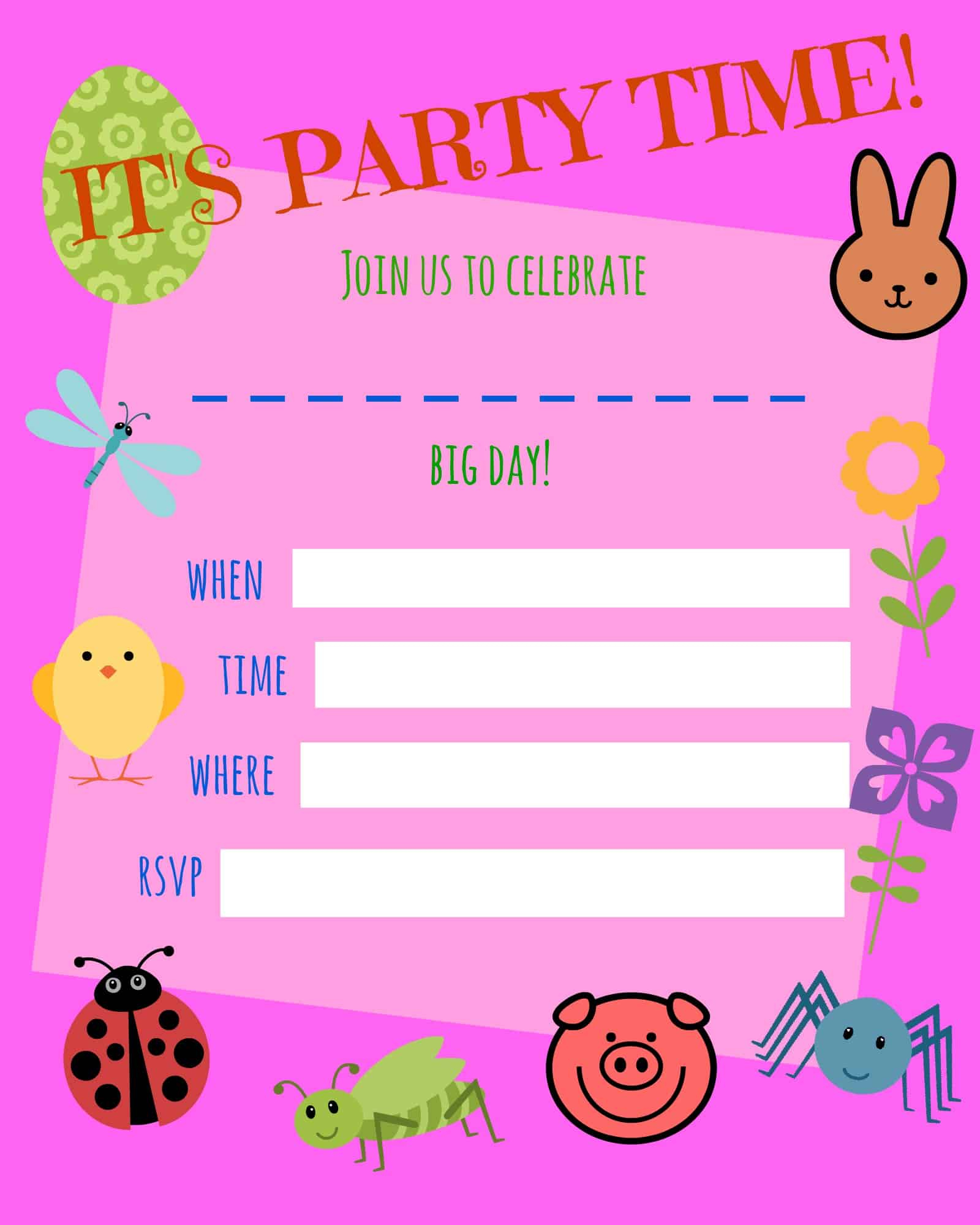 Free Birthday Invitations For Girls And How To Create Printables regarding Free Printable Girl Birthday Invitations