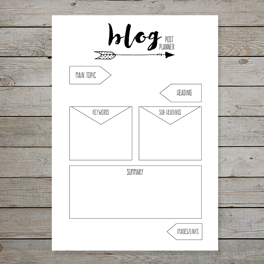 Free Bullet Journal Printable Blog Planner Layouts - Instant Download intended for Free Printable Blog Planner