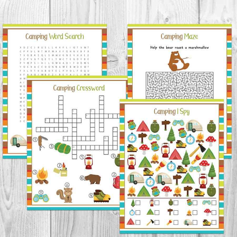 Free Camping Game Printables For Your Next Family Adventure with regard to Free Printable Camping Games