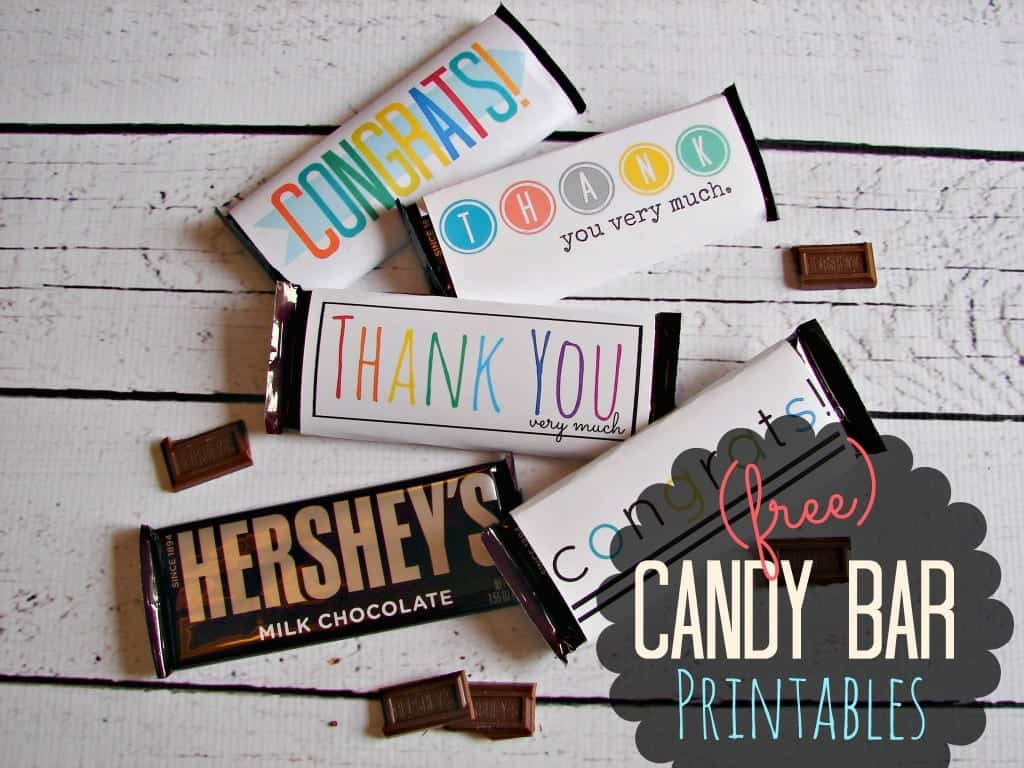 Free Candy Bar Wrapper Thank You (And Congrats) Printables! - A within Free Printable Hershey Bar Wrappers