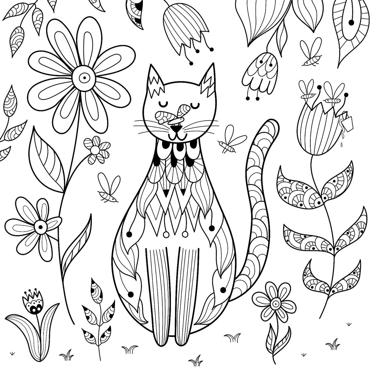 Free Cat Coloring Pages: Purr-Fect Printable Free Coloring Pages with Cat Coloring Pages Free Printable