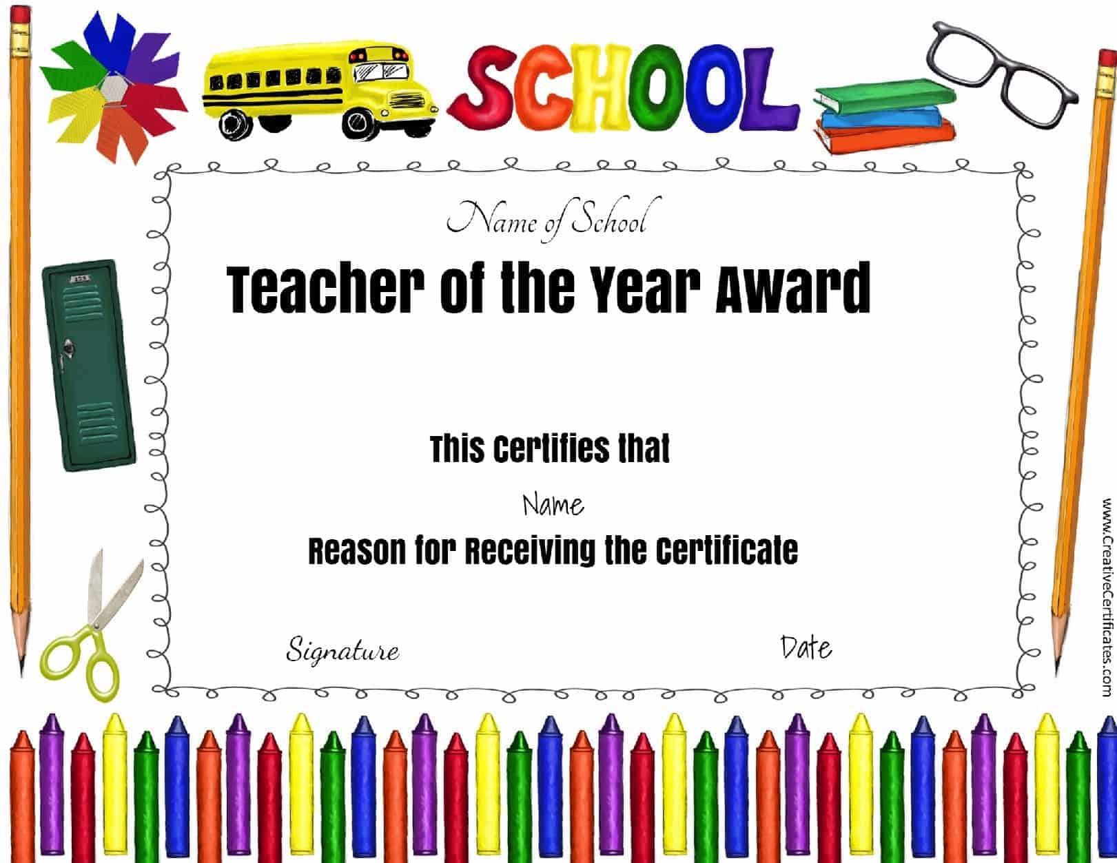 Free Certificate Of Appreciation For Teachers | Customize Online throughout Free Printable Certificates for Teachers