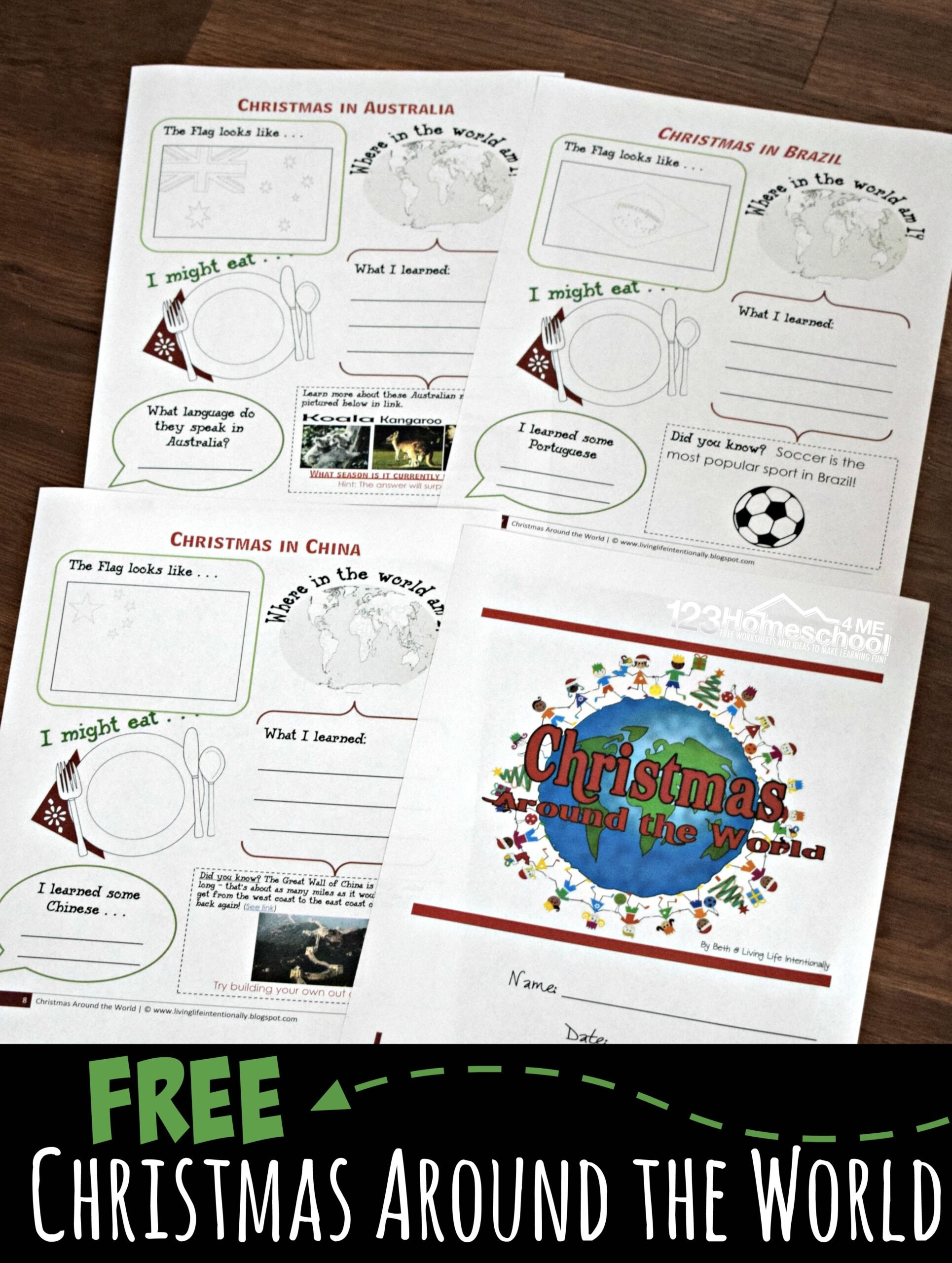 Free Christmas Around The World Worksheets For Kids + Activities intended for Christmas Around The World Free Printables