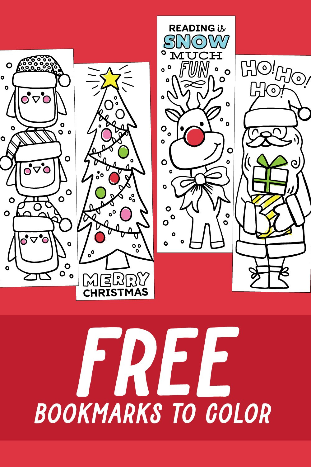 Free Christmas Coloring Bookmarks — Jessie Steury with regard to Free Printable Christmas Bookmarks to Color