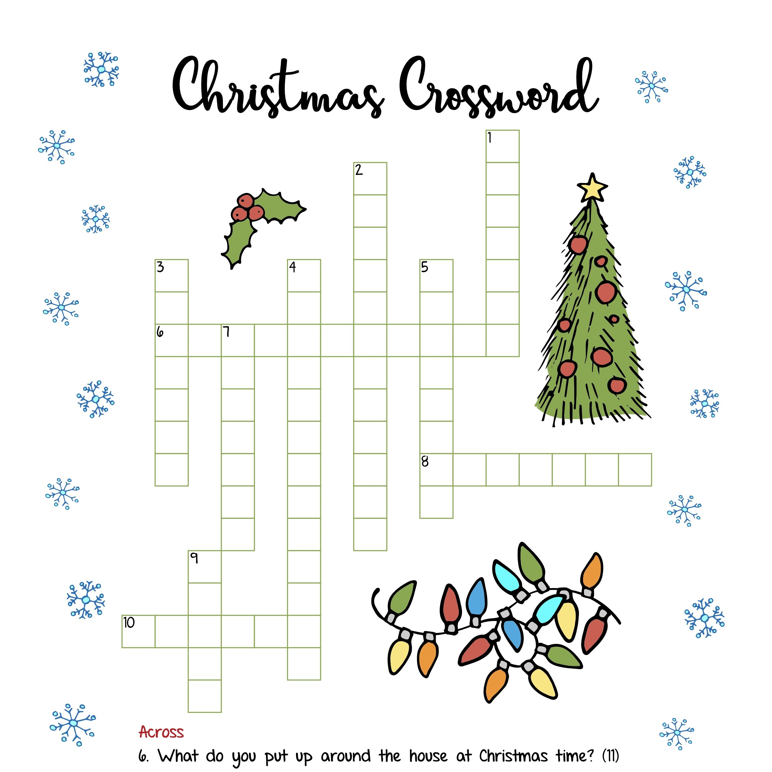 Free Christmas Printables – Crossword | Mama Geek inside Free Printable Christmas Crossword Puzzles for Adults