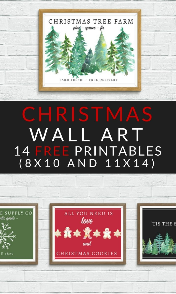 Free Christmas Printables - Farmhouse Christmas Art - The Crazy inside Free Printable Christmas Art