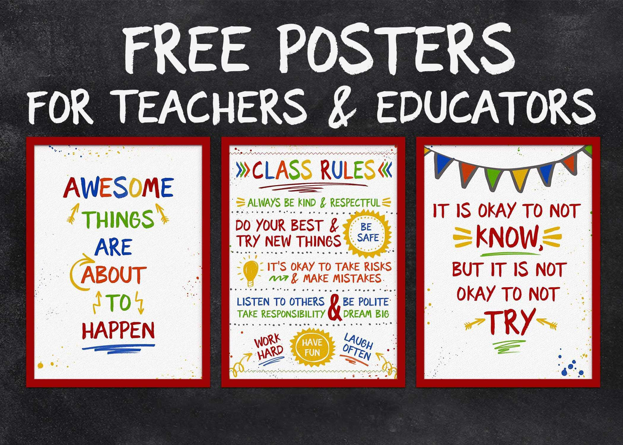 Free Classroom Posters - Ministering Printables throughout Free Printable Posters