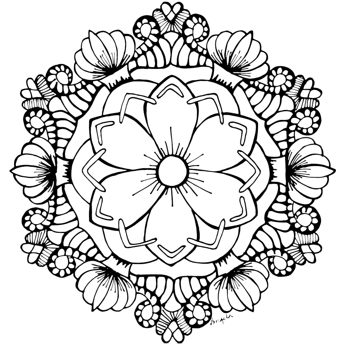 Free Coloring Pages For You To Print - Monday Mandala pertaining to Free Printable Mandala Patterns