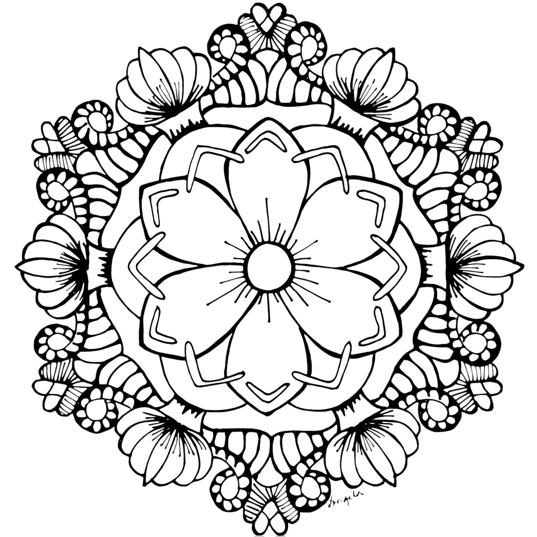 Free Coloring Pages For You To Print - Monday Mandala with Free Printable Mandala Coloring Pages