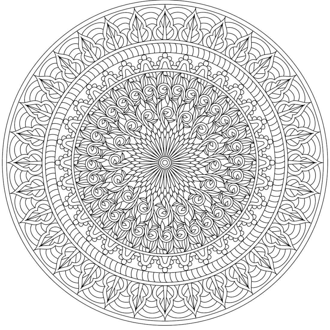 Free Coloring Pages For You To Print - Monday Mandala within Mandala Coloring Free Printable