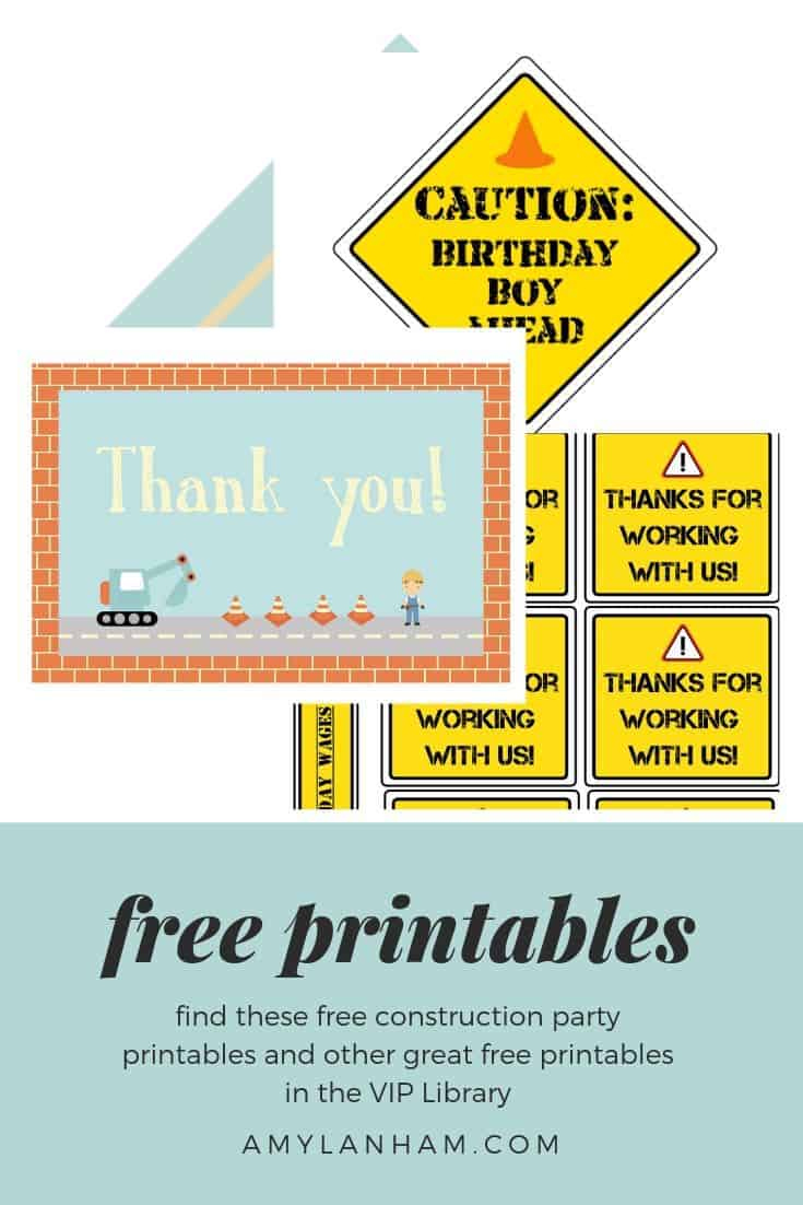 Free Construction Party Printables - Lanham Creations with regard to Free Construction Party Printables