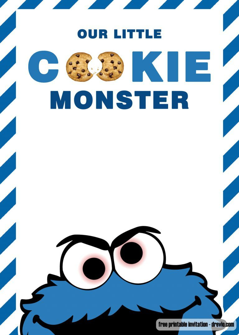 Free Cookie Monster Birthday Invitation Templates | Monster inside Free Printable Cookie Monster Birthday Invitations