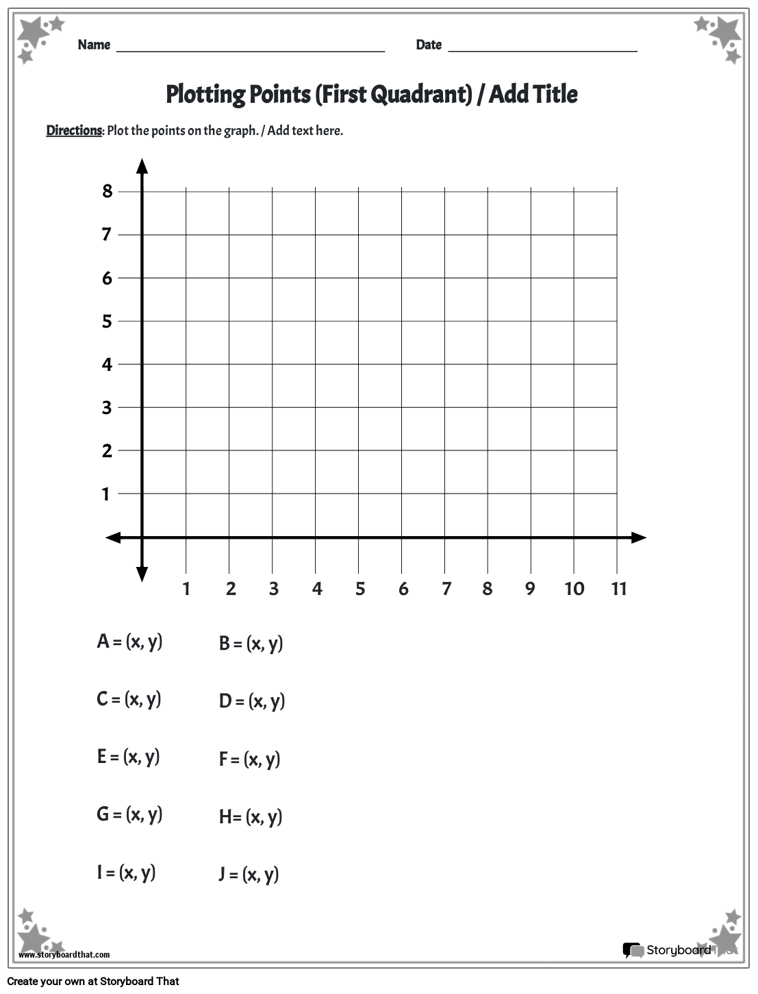 Free Coordinate Plane Worksheet: Easy Graphing intended for Free Printable Coordinate Grid Worksheets