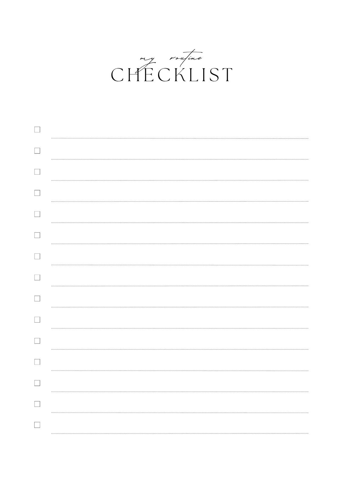 Free, Custom Downloadable Checklist Templates | Canva for Free Printable Checklist