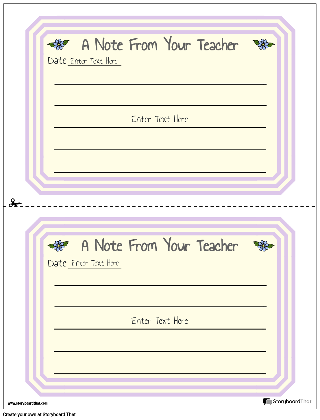 Free Custom Parent Teacher Note Templates in Free Printable Teacher Notes To Parents