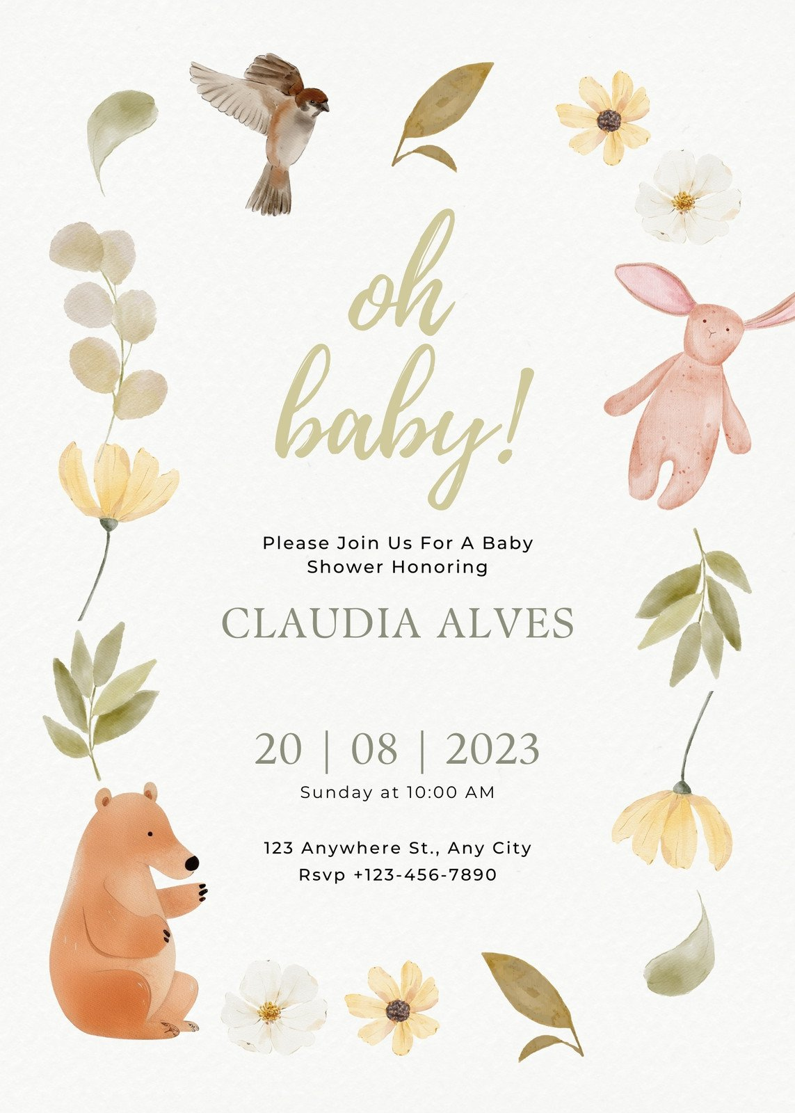 Free, Custom Printable Baby Shower Invitation Templates | Canva with regard to Free Printable Book Themed Baby Shower Invitations