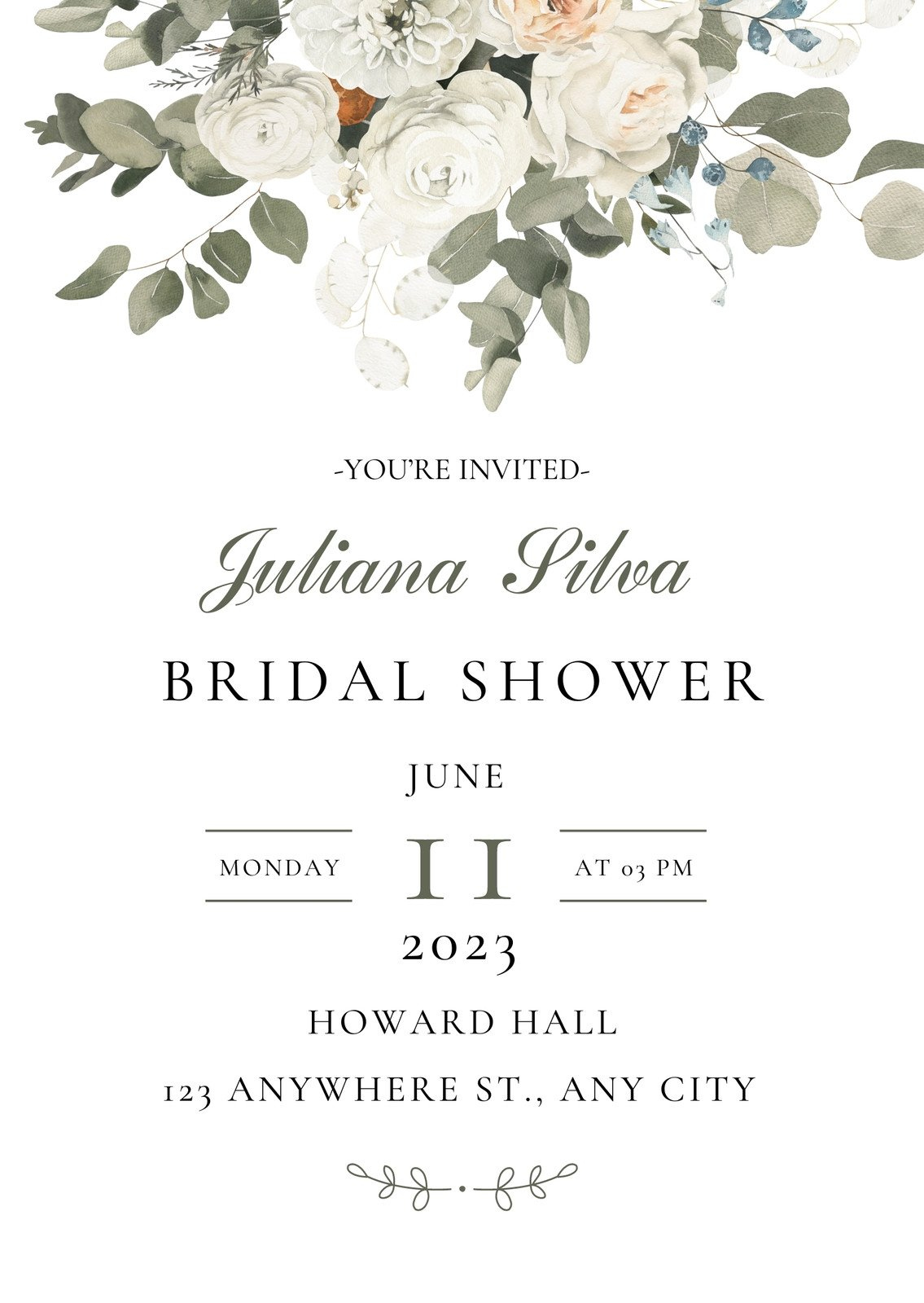 Free Custom Printable Bridal Shower Invitation Templates | Canva intended for Invitations Bridal Shower Free Printable