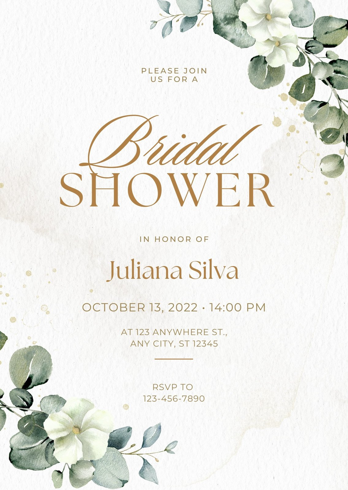 Free Custom Printable Bridal Shower Invitation Templates | Canva pertaining to Free Printable Bridal Shower Invitations