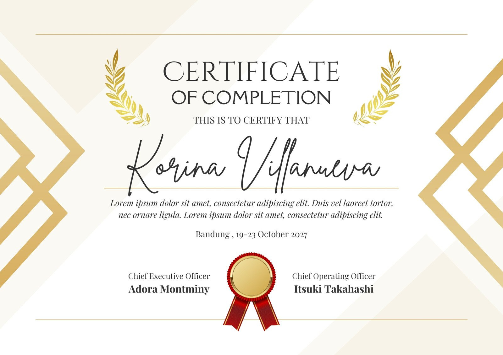 Free, Custom Printable Certificate Of Completion Templates | Canva intended for Free Printable Certificates Of Accomplishment