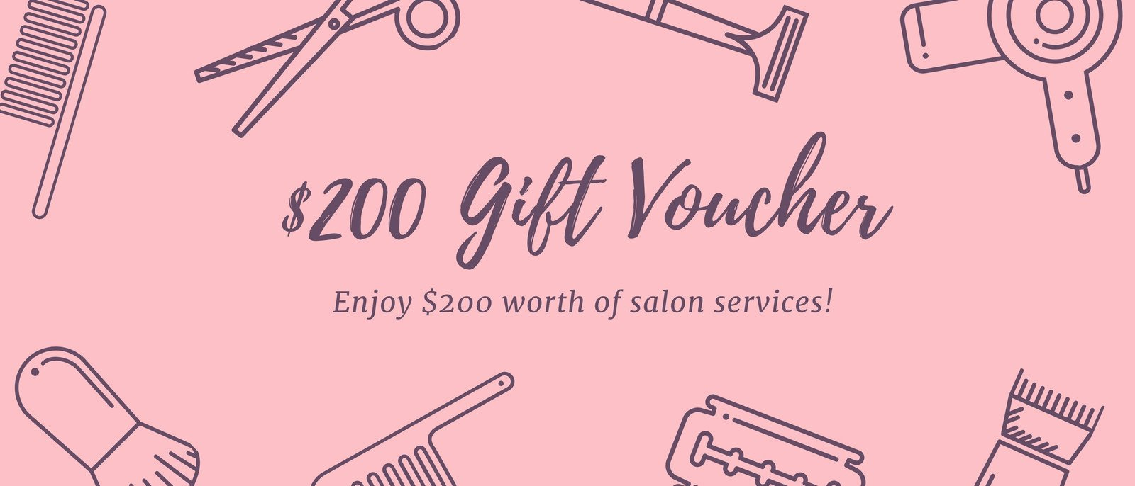 Free, Custom Printable Hair Salon Gift Certificate Templates | Canva inside Free Printable Gift Certificates for Hair Salon
