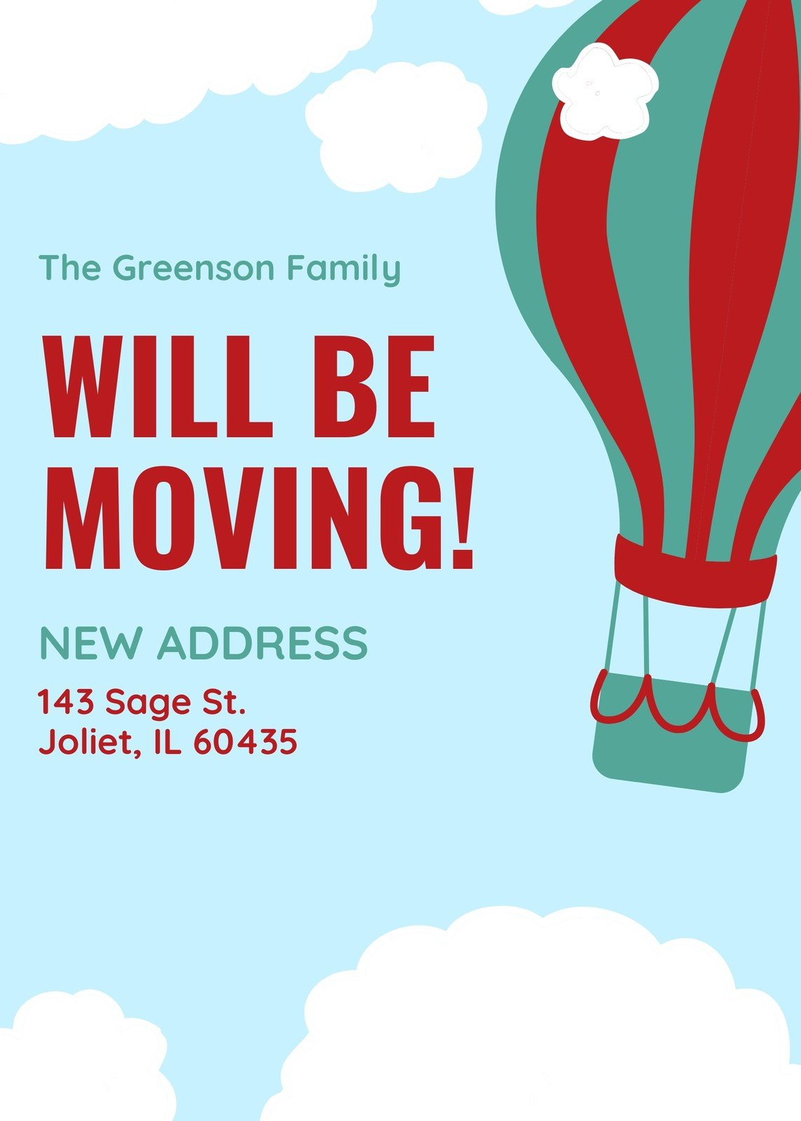 Free, Custom Printable Moving Announcement Templates | Canva regarding We Re Moving Cards Free Printable