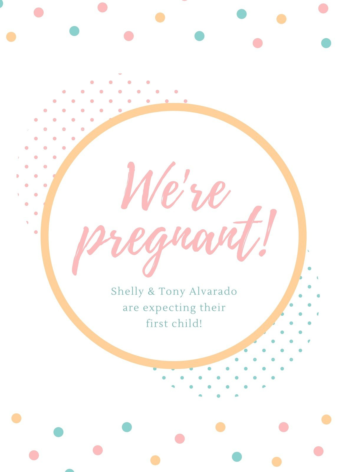 Free, Custom Printable Pregnancy Announcement Templates | Canva for Free Printable Pregnancy Announcement Cards