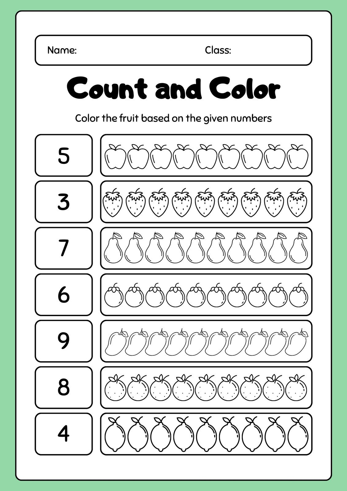 Free Custom Printable Preschool Worksheet Templates | Canva within Free Printable Pre-K Worksheets